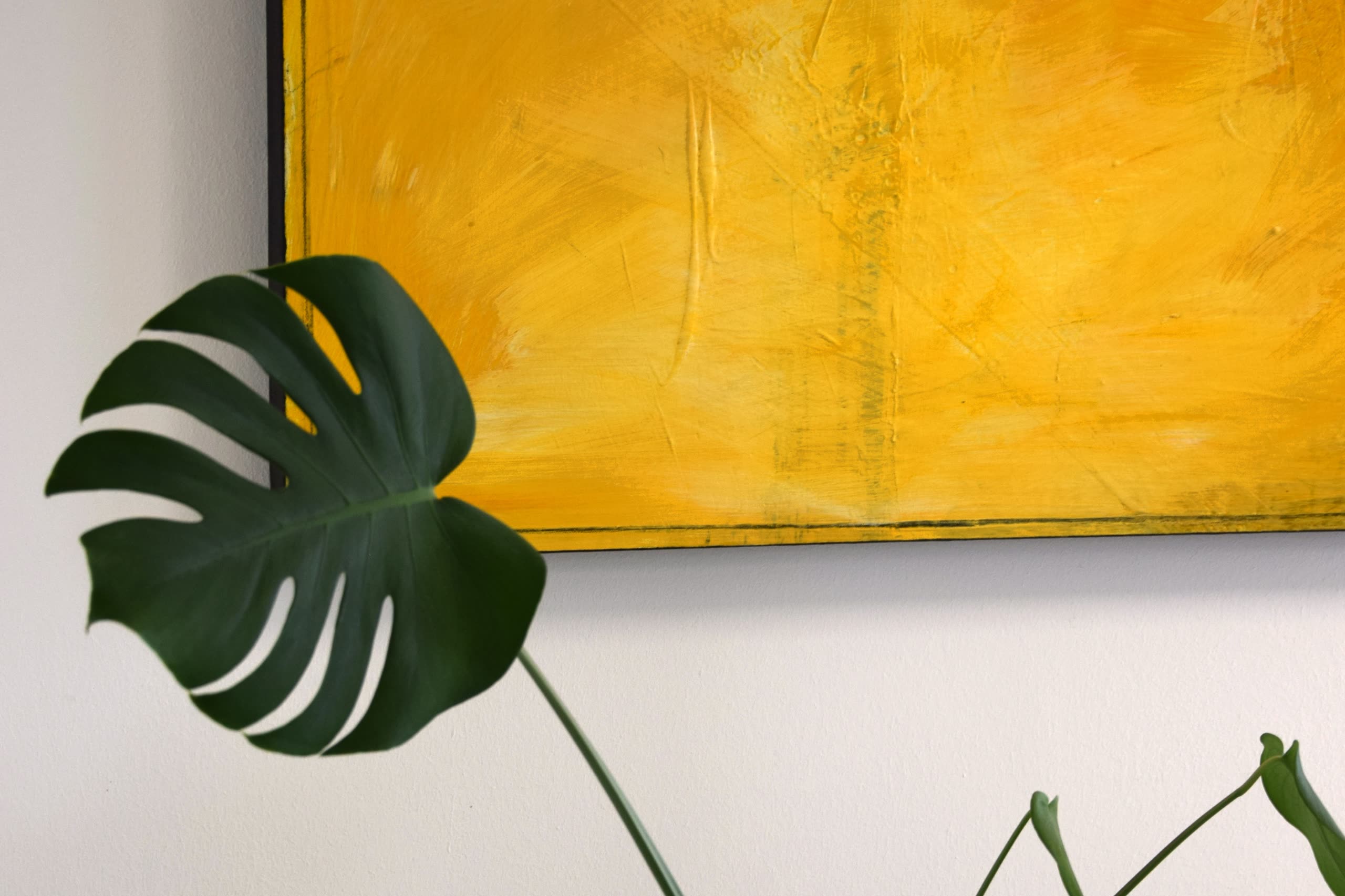 Wandbild mit Pflanze in der Kanzlei